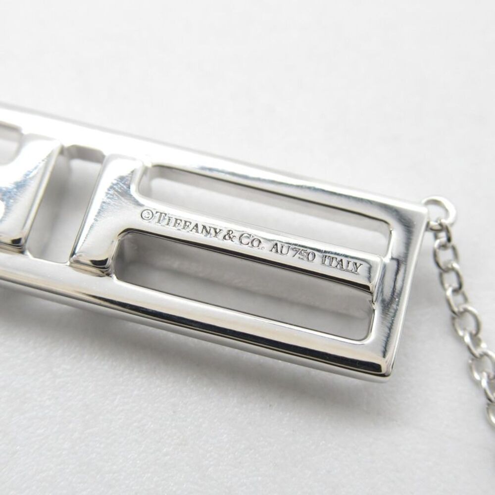 Tiffany & Co T TWO Diamond Necklace K18WG - Picture 2 of 6